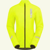 HUMP Women's waterproof cycling jacket with reflective accents, packable design, and waterproof fabric for outdoor cycling.