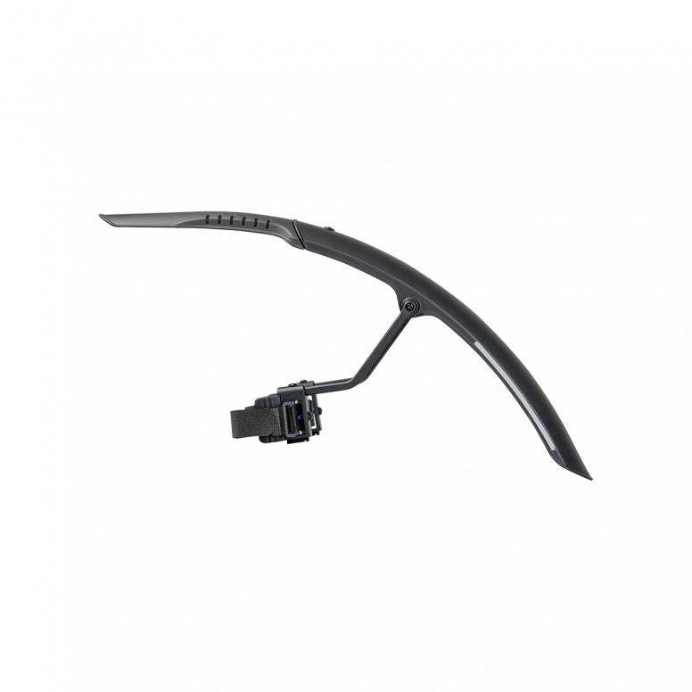 Topeak TetraFender G1 & G2 black gravel bike fenders with adjustable fit and reflective decals, mounted on a gravel bike.