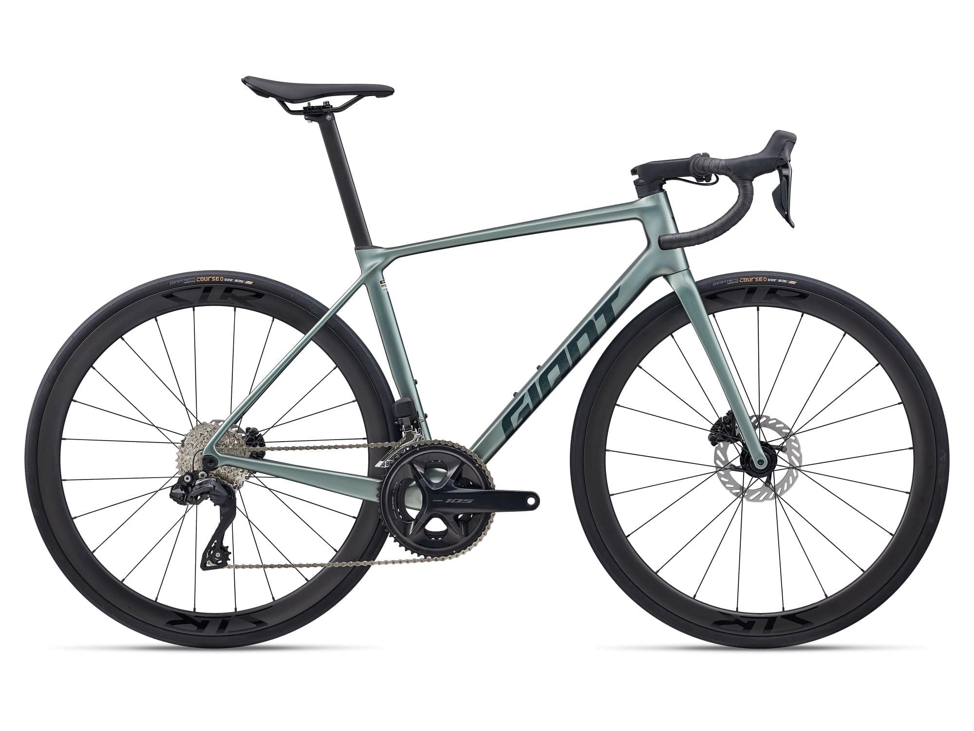 Giant TCR Advanced 0-PC road bike with aerodynamic frame, lightweight design, and racing components for high-speed cycling.
