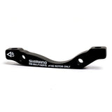 Shimano disc brake adapter for post mount caliper on I/Std fork, suitable for 160mm rotor, bike components part