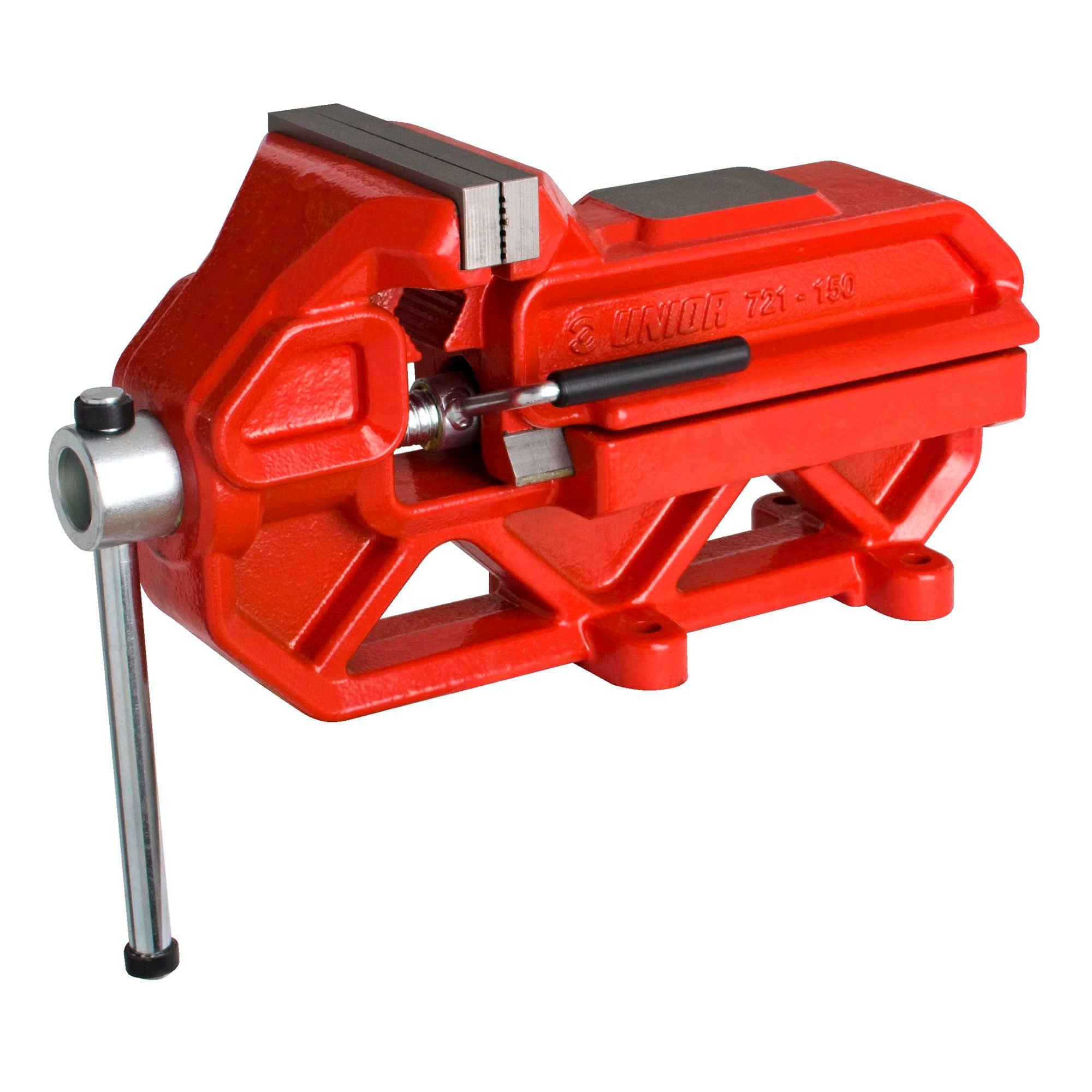 UNIOR Engineer's Vice with Quick Moving System, workshop tool with adjustable jaws and rapid clamping for secure holding.