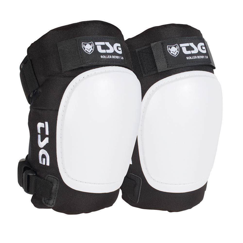 TSG Derby 3.0 kneepad for roller derby, ergonomic fit with secure straps and protective padding, black protective gear