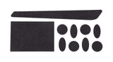 BBB BBP-56 Carbonskin bike frame protectors adhesive pads attached to a bicycle frame for protection and durability.