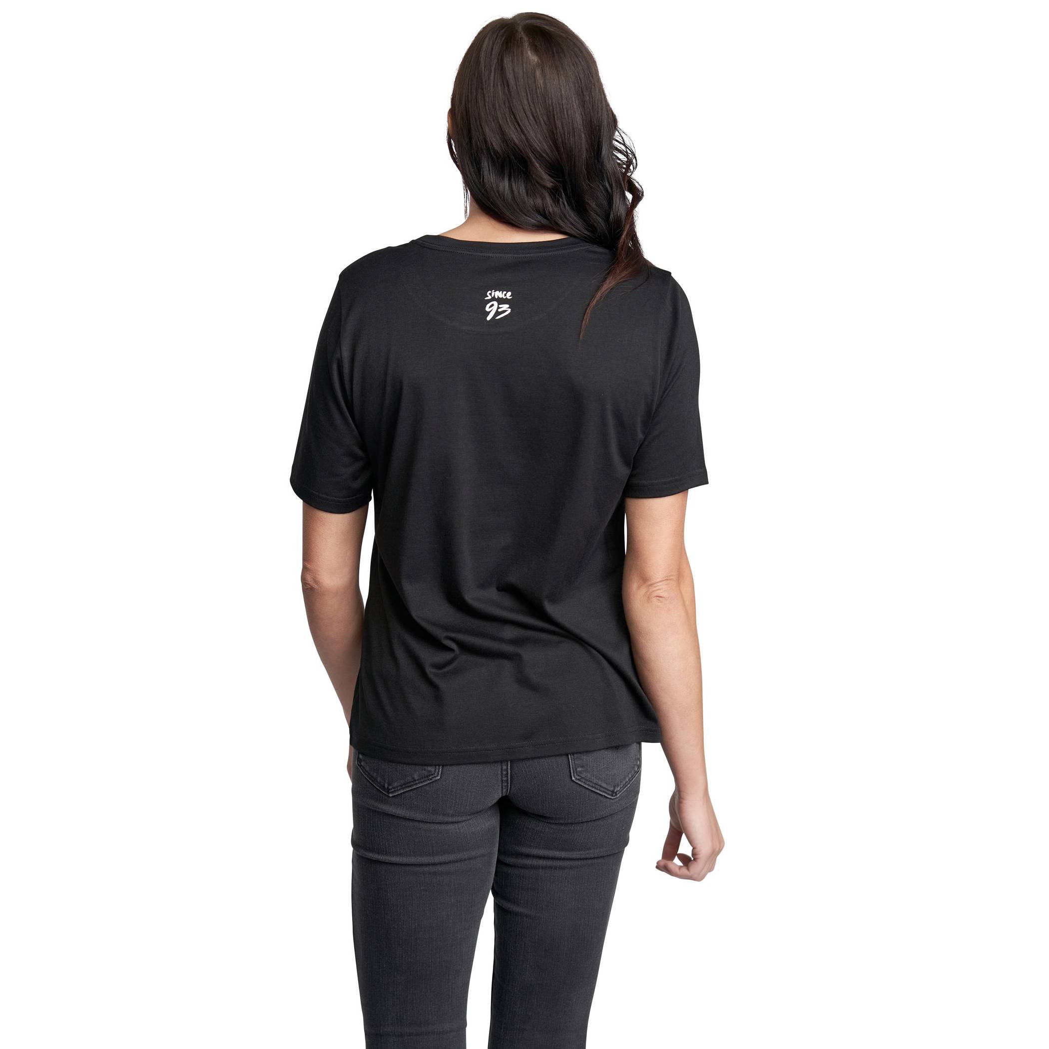 Race Face Classic Logo women's T-shirt jersey, breathable and stylish fit, featuring the brand's logo on a comfortable clothing piece.