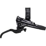 Shimano Deore XT hydraulic disc brake lever set for mountain biking, showing black brake levers and hydraulic hoses.
