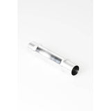 DT Swiss aluminium front axle, 110mm length, 18/64.3mm size, for BOOST front hubs, replacement component on a bicycle wheel.
