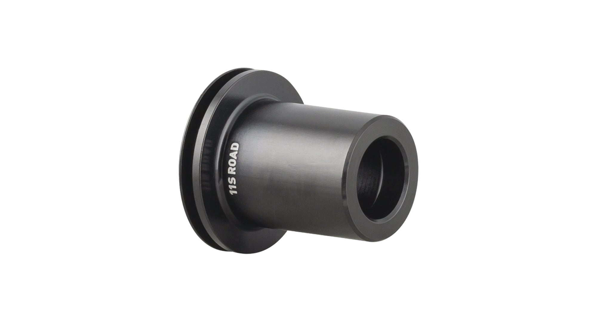 Black Bontrager DT350 Road 12mm Non-Drive Rear Axle End Cap for 142mm OLD, shown mounted on bicycle component.