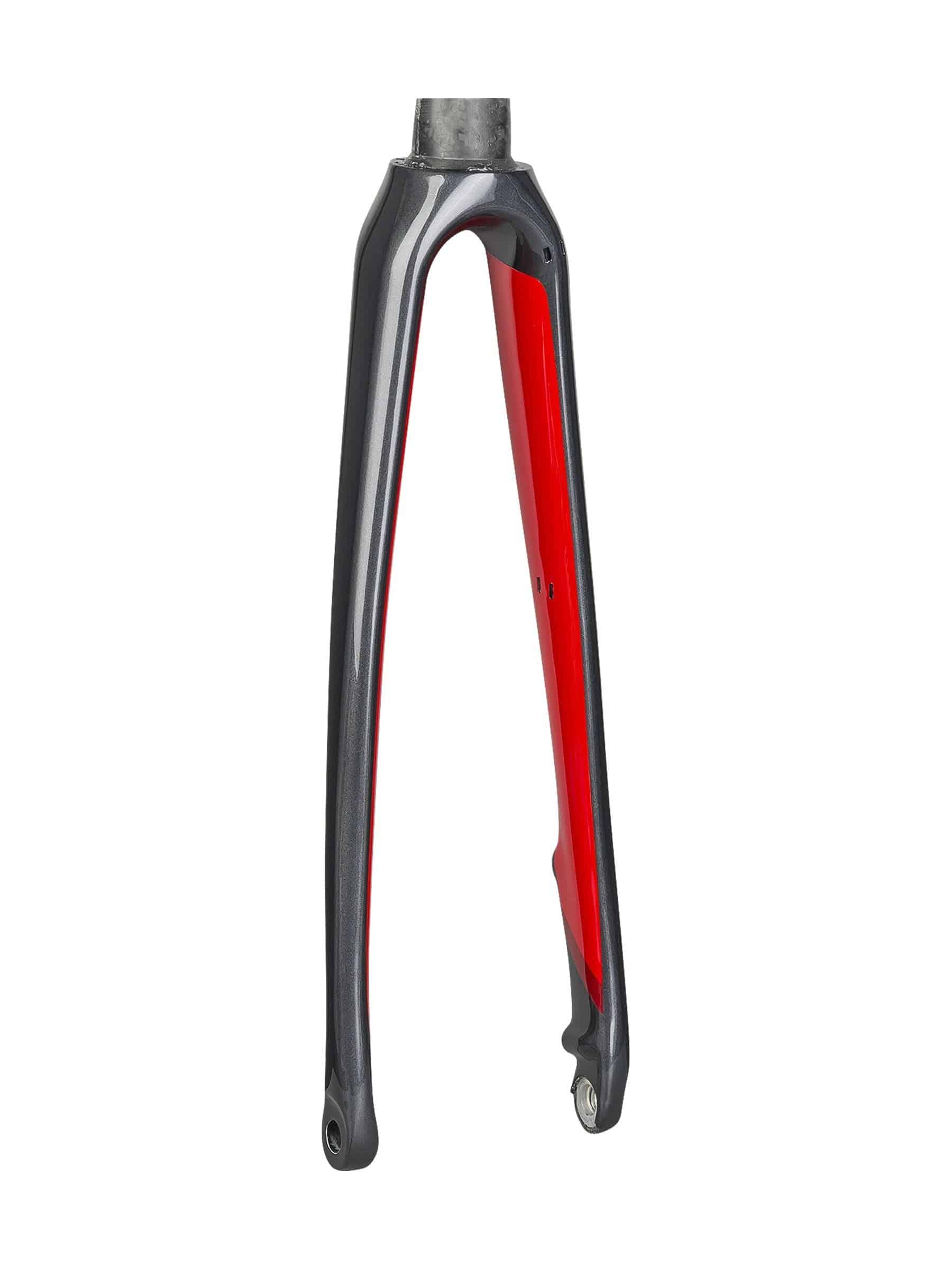Trek Emonda SL 700C road bike disc brake forks, lightweight components for precise control and smooth braking performance.
