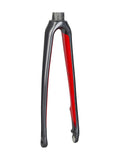 Trek Emonda SL 700C road bike disc brake forks, lightweight components for precise control and smooth braking performance.