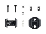 Black Bontrager Line Dropper 2-Bolt Saddle Clamp Assembly for secure bike saddle attachment, components for mountain bike setup.