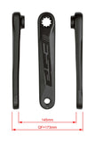 FSA Ebike Chainset CK-746-1 ISIS Drive black crank arms, 170-175mm length, for e-bike components