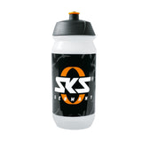 SKS Logo 500ml BPA-Free cycling water bottle with logo design, pictured in a close-up view, suitable for bike cages.