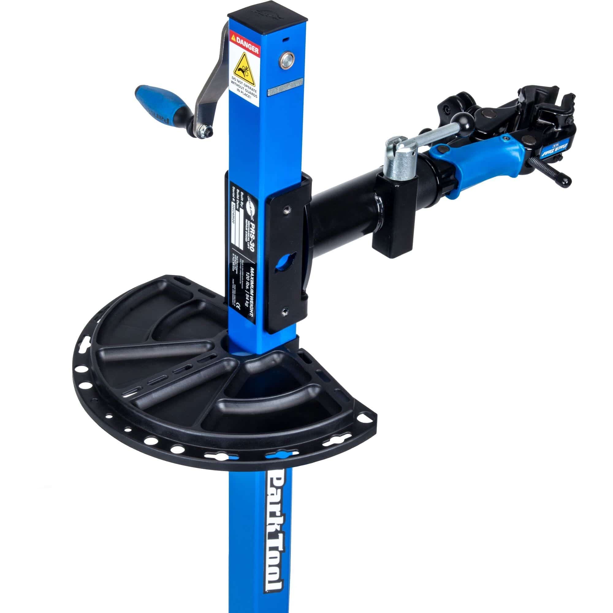 Park Tool 104-30 work tray for PRS-30 lift stand, a workshop tool organizer accessory with multiple compartments.