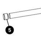 Park Tool 1780-2 leg end cap replacement for PCS 9 & 10 series bike stands, workshop tool with black plastic end cap.