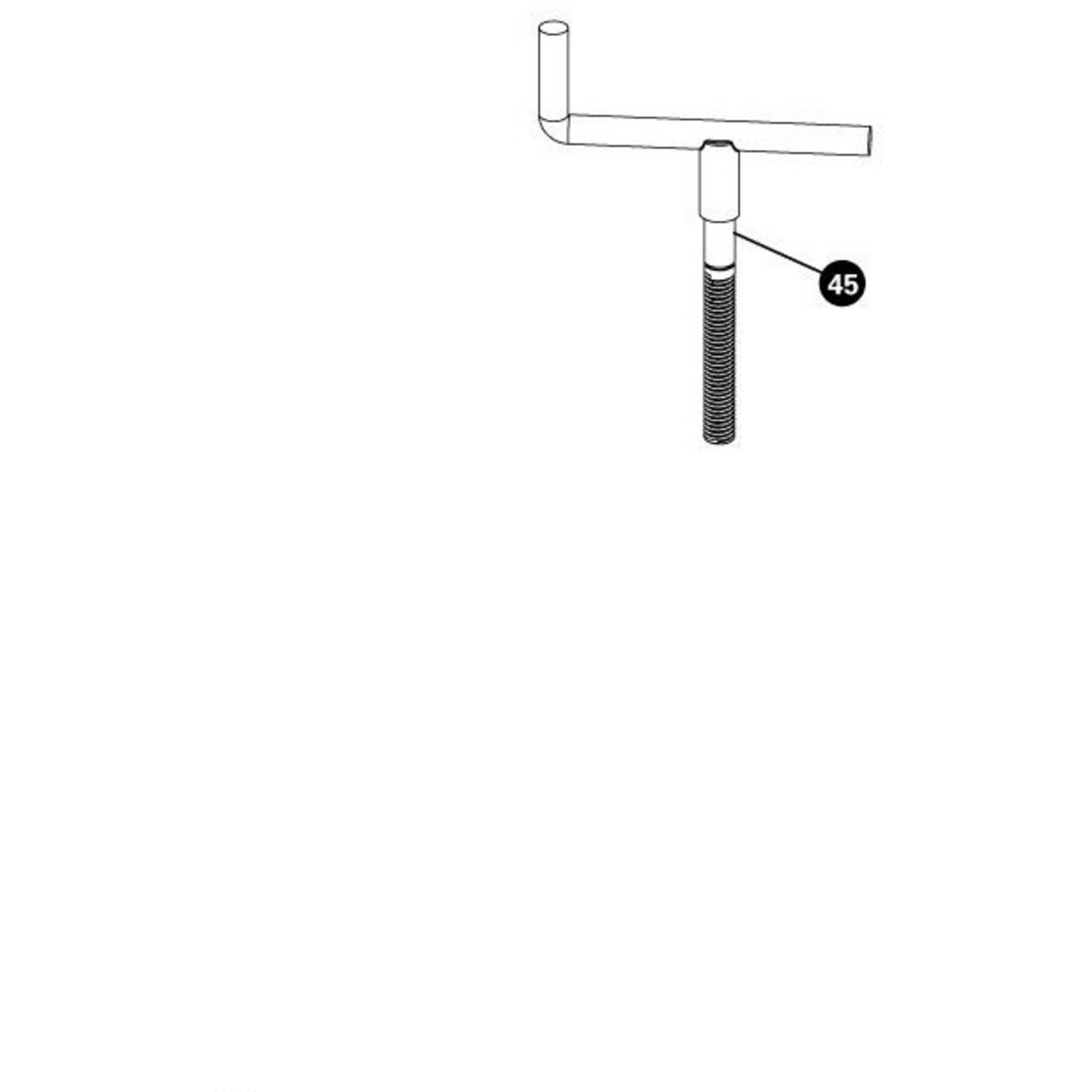 Park Tool clamp handle assembly for PCS-9.2 and PCS-9.3 workstands, shown in workshop setting, part number 2835.