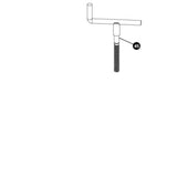 Park Tool clamp handle assembly for PCS-9.2 and PCS-9.3 workstands, shown in workshop setting, part number 2835.