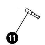 Park Tool 2987 replacement chain tool pin for CT-15 bike chain repair, genuine workshop part on a white background.