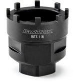 Park Tool BBT-118 heavy-duty steel bottom bracket tool for Shimano Octalink and ISIS bottom brackets, suitable for workshop use.