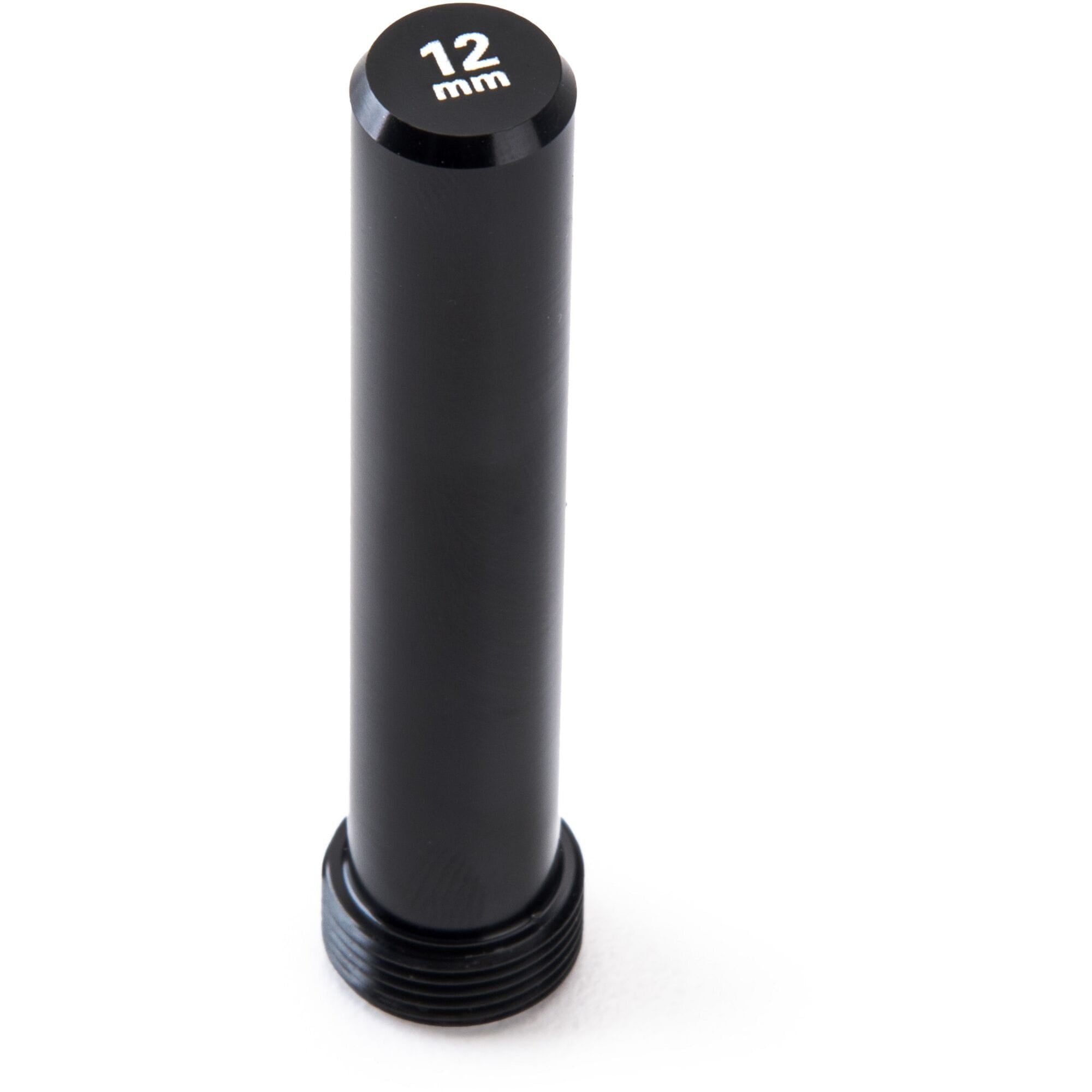 Park Tool GPS-12 guide pin for 12mm thru axle hubs with centre lock lockrings, used in bike workshop maintenance.