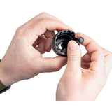 Park Tool GPS-12 guide pin for 12mm thru axle hubs with center lock lockrings, used in bike workshop maintenance.