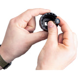 Park Tool GPS-15 guide pin for 15mm thru axle hubs, CNC aluminum, compatible with center lock wheels, workshop tool for bike maintenance.