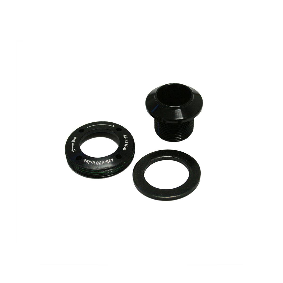 Sram Spare Crank Arm Bolt Kit M18/M30 BB30 Left Force Alloy Black and Red for bicycle cranksets, self-extracting design.