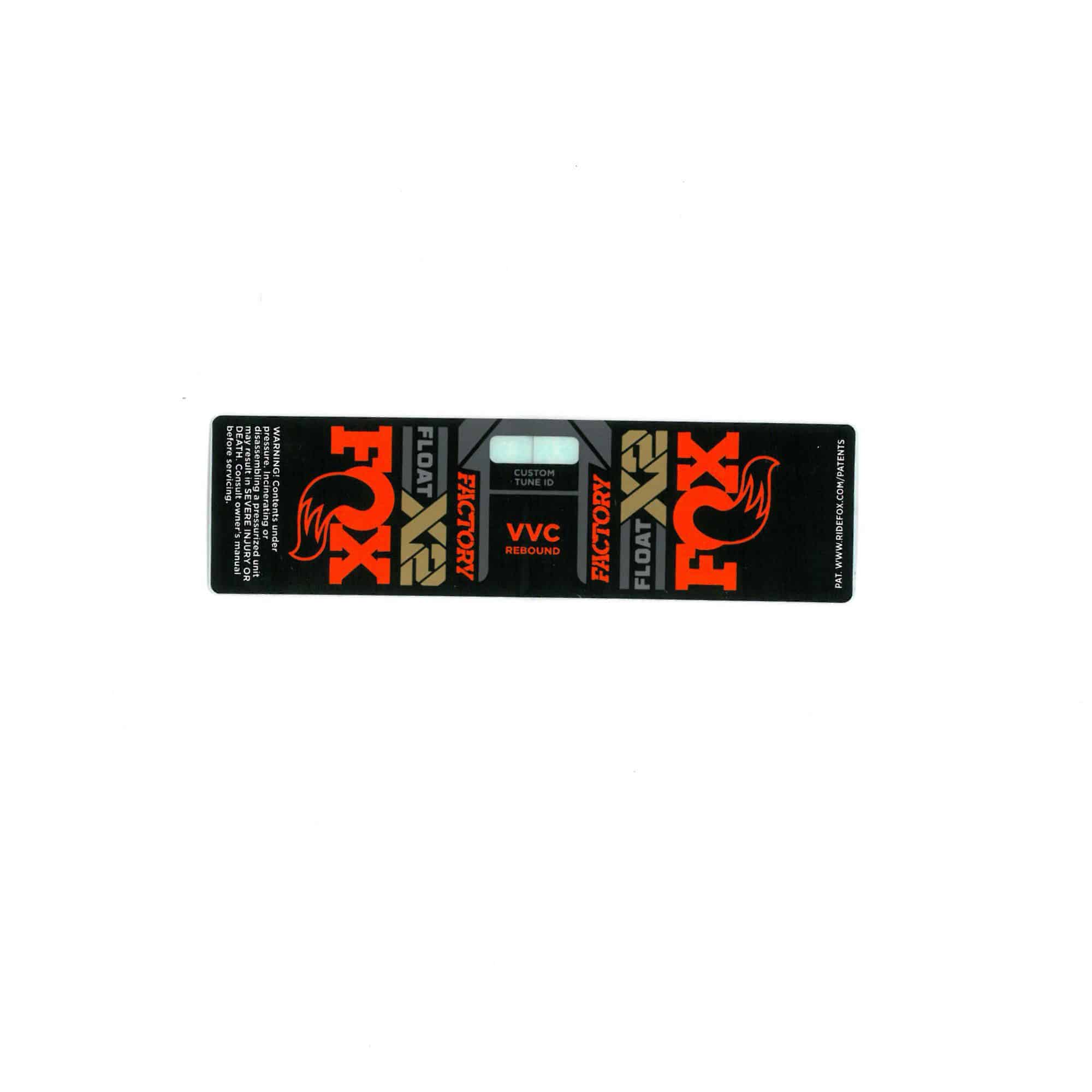 Fox Shock Float X2 Factory Resy Decal 2021 Spares & Accessories | Swinnerton Cycles