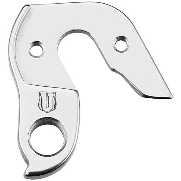 Durable M Part gear hanger for Orbea bikes, replacement component, metal bike part, mounted on a bicycle frame in the image.