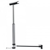 Crankbrothers Klic Mini Floor Pump in silver and black with magnetic hose, portable bike pump accessory for tire inflation.