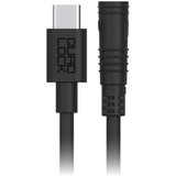 Quad Lock USB-C cable for waterproof wireless charging head with fast QC3.0 charging, accessory for secure device connection.