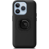 Quad Lock Phone MAG Case with dual-stage lock for secure magnetic mounting, shown on a smartphone in this accessories image.
