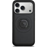 Quad Lock Phone MAG Case with dual-stage lock for secure magnetic mounting, shown with phone attached and case design details.