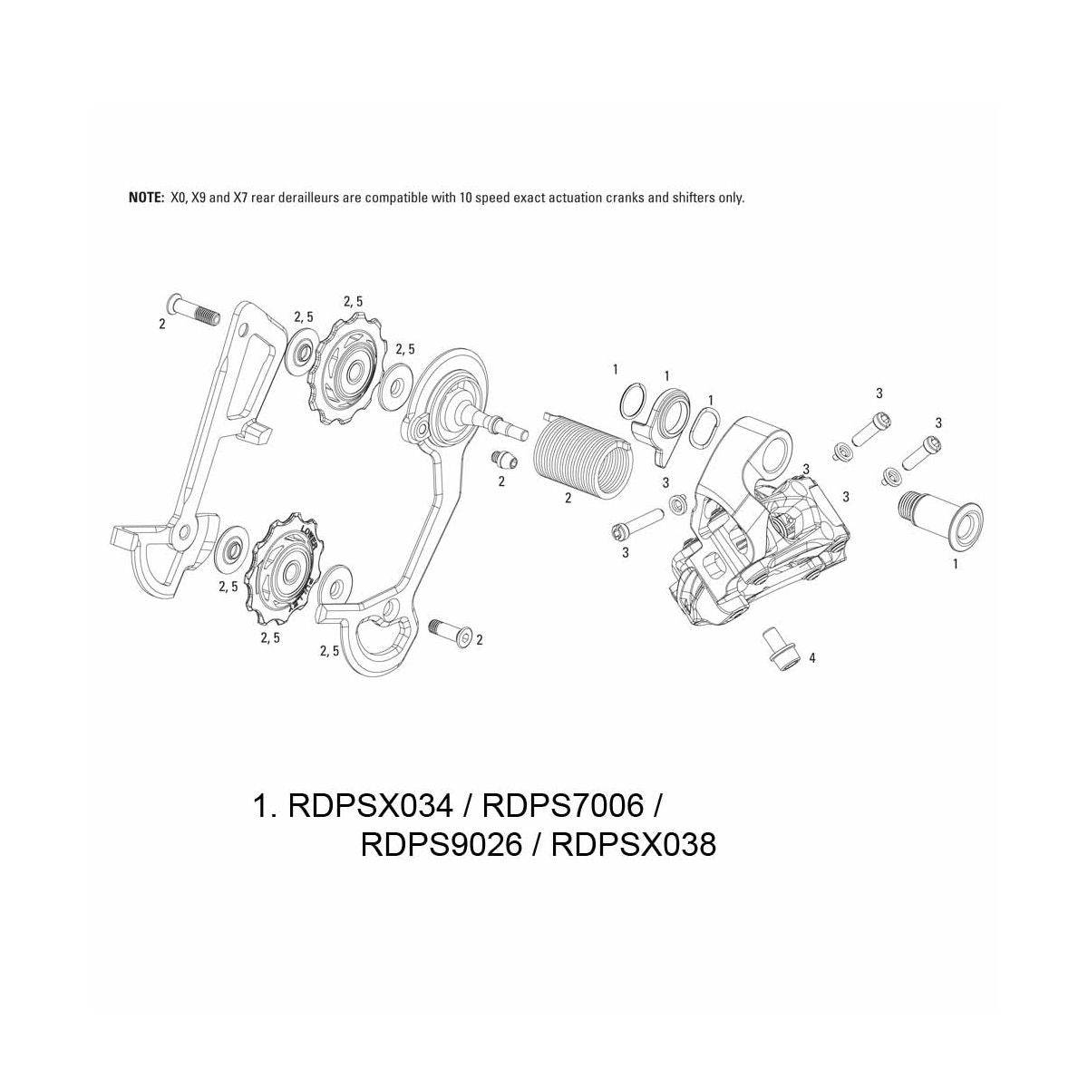 Sram Spare - Rear Derailleur Hanger Bolt Kit X0 Silver 10 Speed: | Swinnerton Cycles