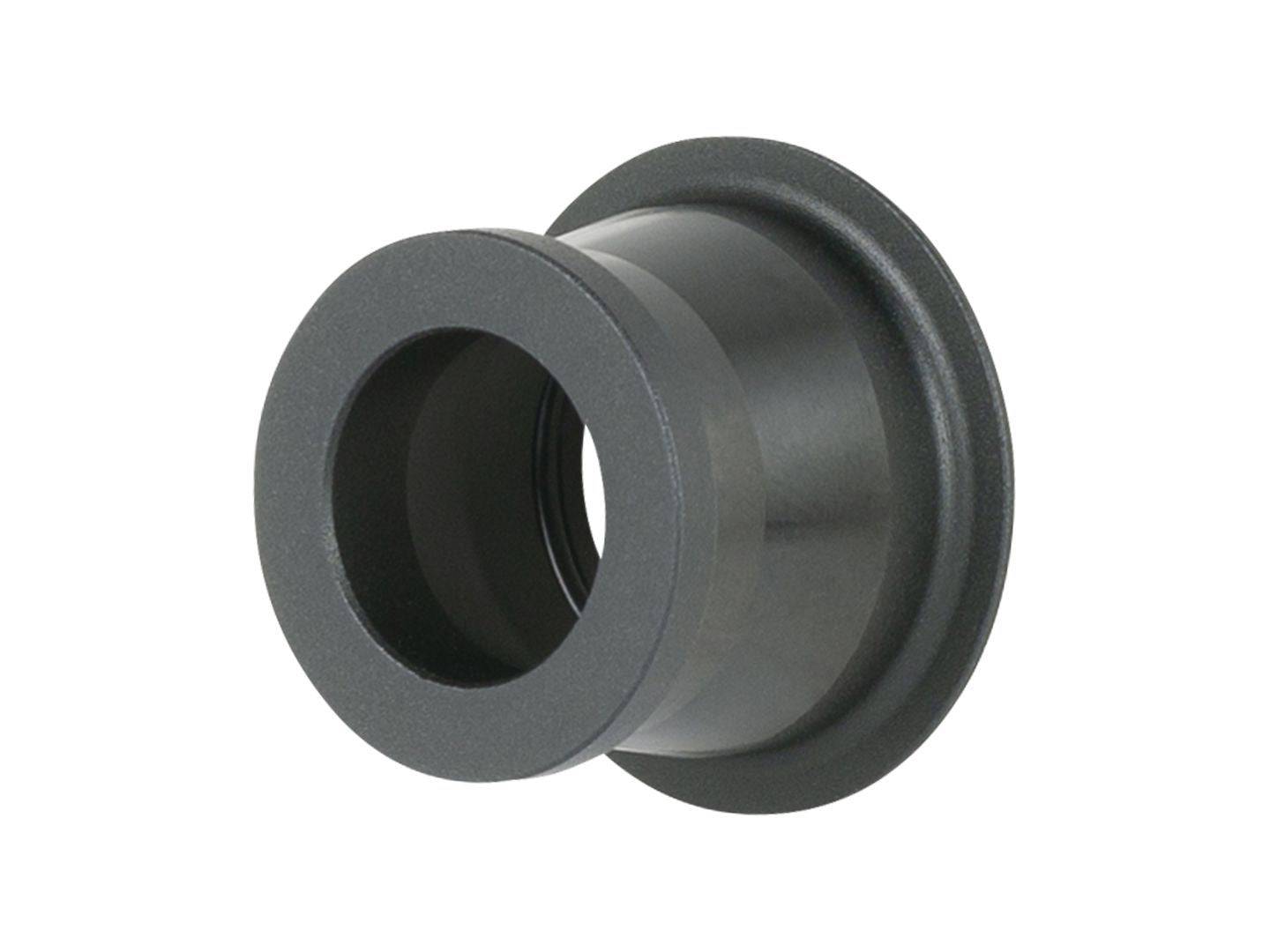 Bontrager Ratchet EXP MTB rear drive side 12mm end cap in black, showing close-up of component for bike wheel compatibility.