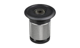 Trek Bontrager black headset expander plug and top cap for 1-1/8 inch carbon fiber steer tubes, bike component image