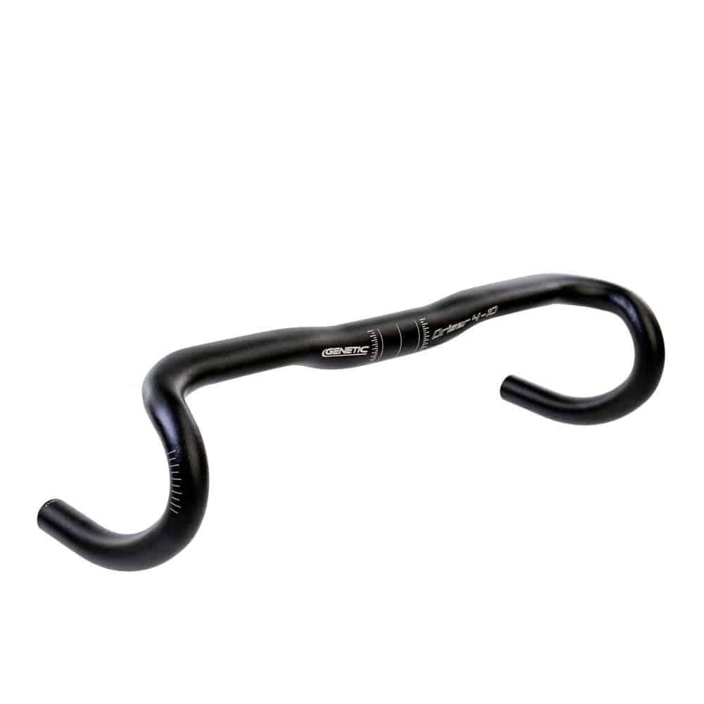 Genetic Handlebars - Road 10mm Rise, 4Deg Flare, 125mm drop, 75mm reach, 6061 T6 Alloy, 31.8mm | Swinnerton Cycles