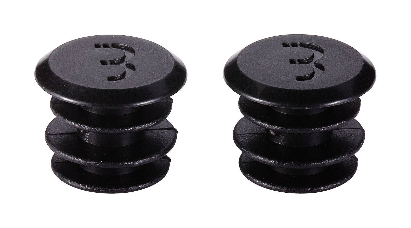 BBB BBE-50 Plug&Play bar end caps on motorcycle handlebar, universal protection and grip enhancement, black plastic components
