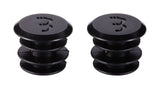 BBB BBE-50 Plug&Play bar end caps on motorcycle handlebar, universal protection and grip enhancement, black plastic components