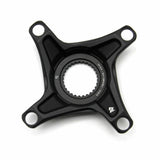 Race Face Bosch Gen4 4-Bolt Spider for 104BCD chainrings, eMTB components, showing the black metal spider with bolt holes.