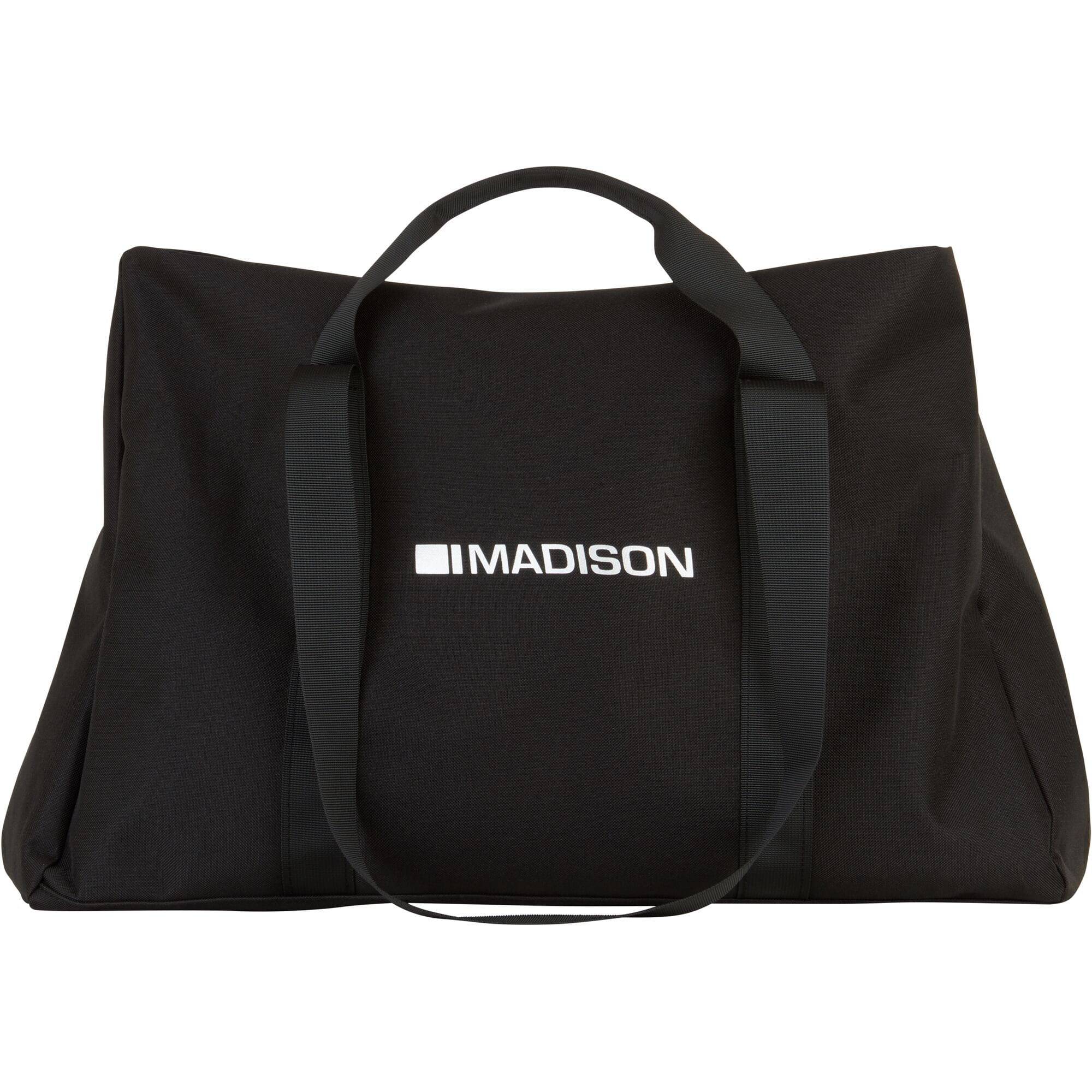 Madison Bags DTE Dirty Secret Kit Bag 60L waterproof roll-top in black, showing the durable, waterproof accessory bag with roll-top closure