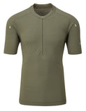 Rab Cindercrino unisex cycling jersey with ventilation panels and zipped pocket, shown with a lightweight, breathable design.