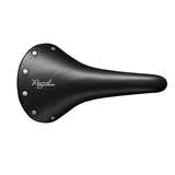 Selle San Marco Regal Evo black saddle with Xsilite rails and Biofoam padding, designed for cycling comfort and performance.
