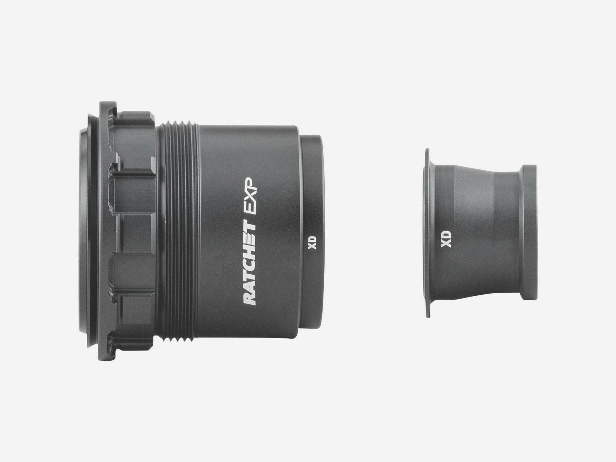 Bontrager Ratchet EXP SRAM XD freehub in black for 142/148mm old cassette compatibility, bike components.