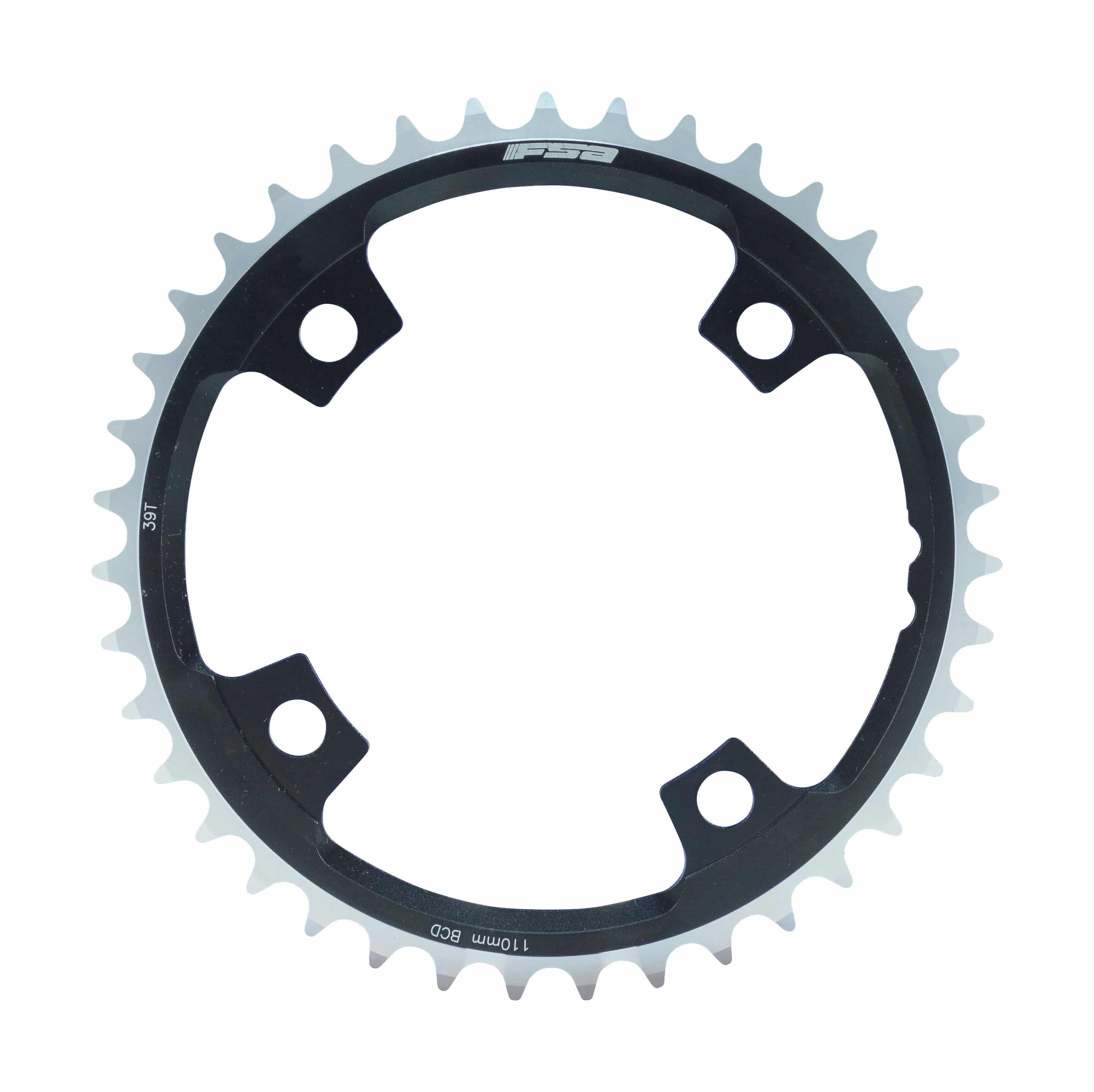 FSA Gossamer ABS Road Chainring (2x11, 110x39T, Black, 4h) | Swinnerton Cycles