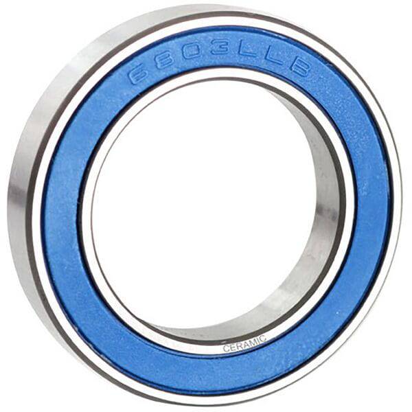 M Part ceramic bearing 6803 LLB for bicycle hubs, showing a close-up of the low friction, durable bearing with 17x26x5 dimensions.