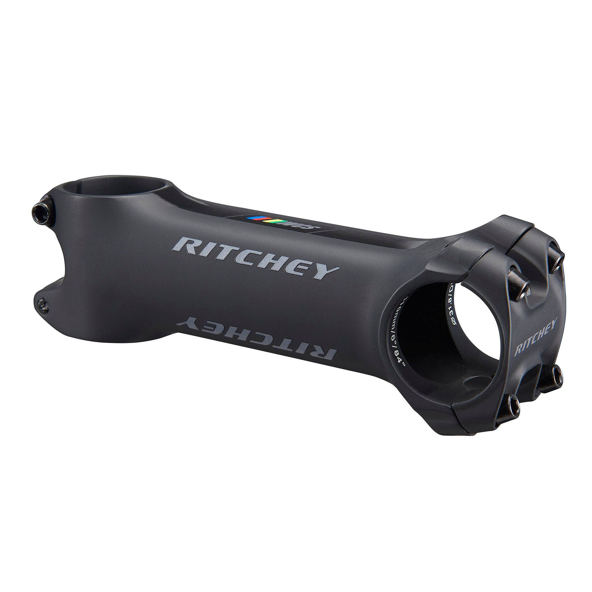 Ritchey WCS Toyon road bike stem with 1-1/8 inch steerer, 220° clamp, adjustable rise, and lightweight components.