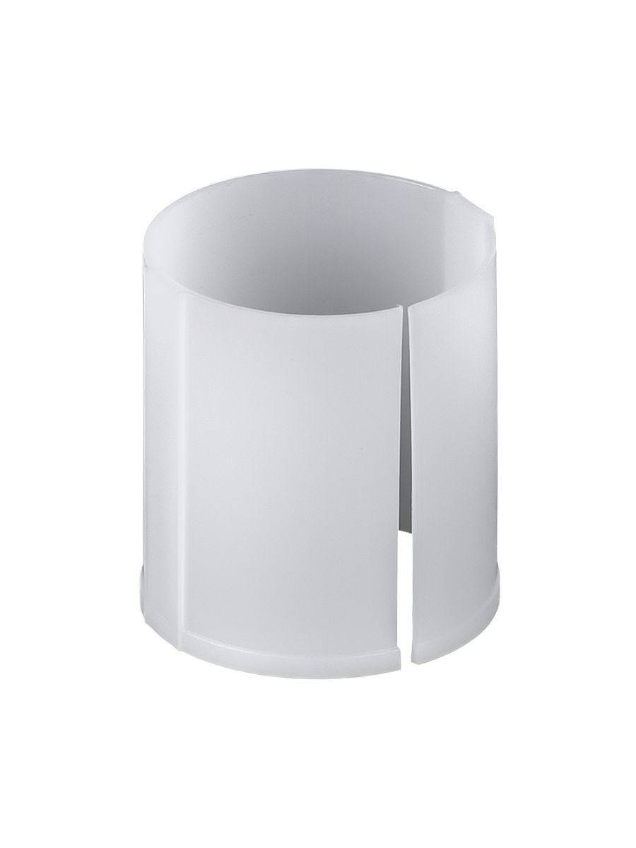 White Bontrager Line Dropper Seatpost travel reducer, 30mm to 25.15mm, for mountain bike component compatibility.