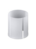 White Bontrager Line Dropper Seatpost travel reducer, 30mm to 25.15mm, for mountain bike component compatibility.