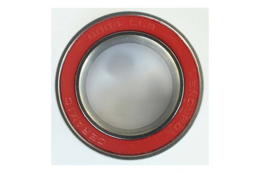 Enduro Bearings 6804 LLB ceramic hybrid bearing for bike hubs and bottom brackets, showing the 7x32x20mm bearing in close-up.
