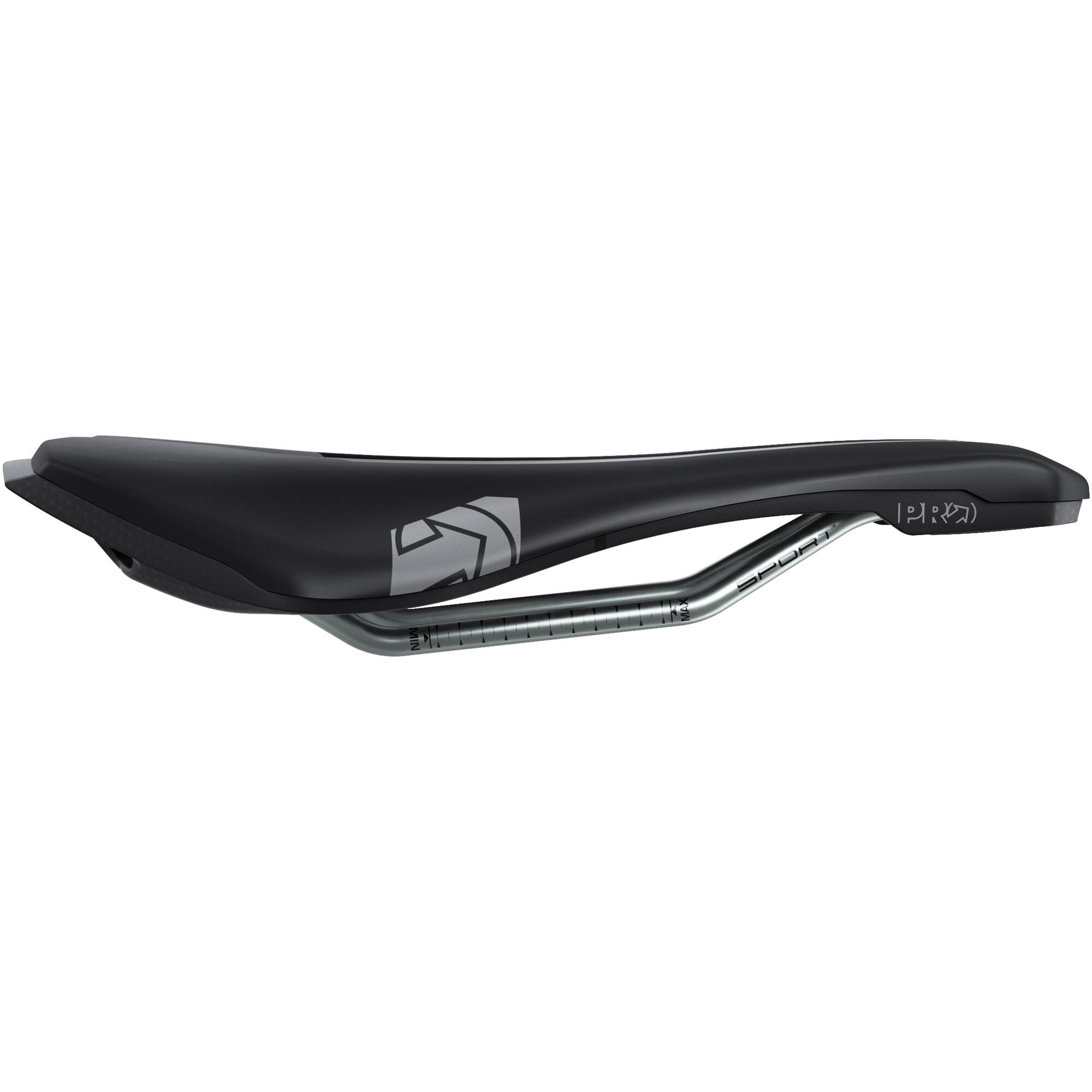 PRO Stealth Sport Cycling Saddle with ergonomic design and carbon reinforcement for durable, comfortable bike riding.